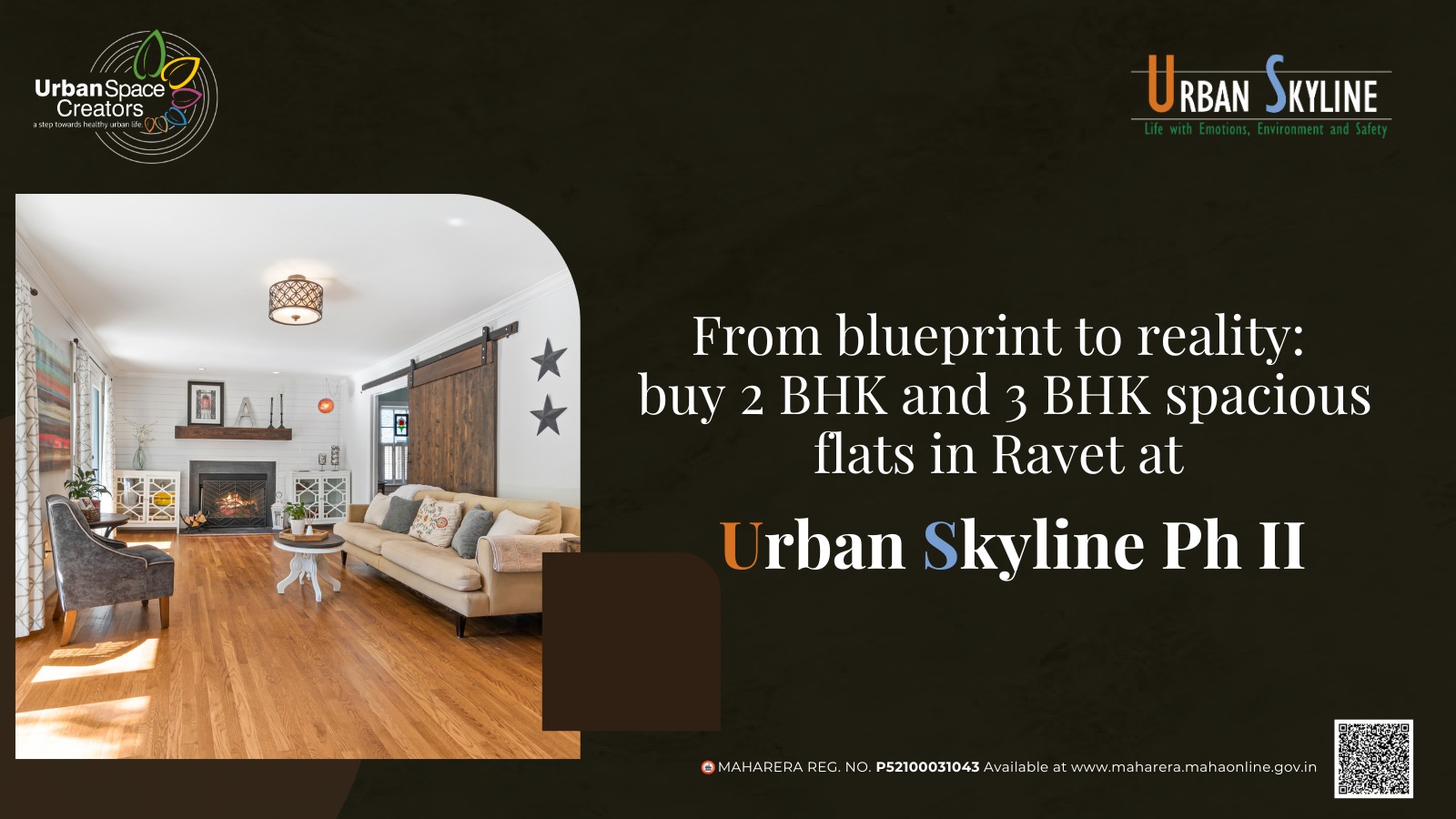 From blueprint to reality: Buy 2 BHK and 3 BHK spacious flats in Ravet at Urban Skyline Phase 2